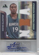 2009-10 Absolute Memorabilia Rookie Premiere Materials Wayne Ellington Auto 0s3