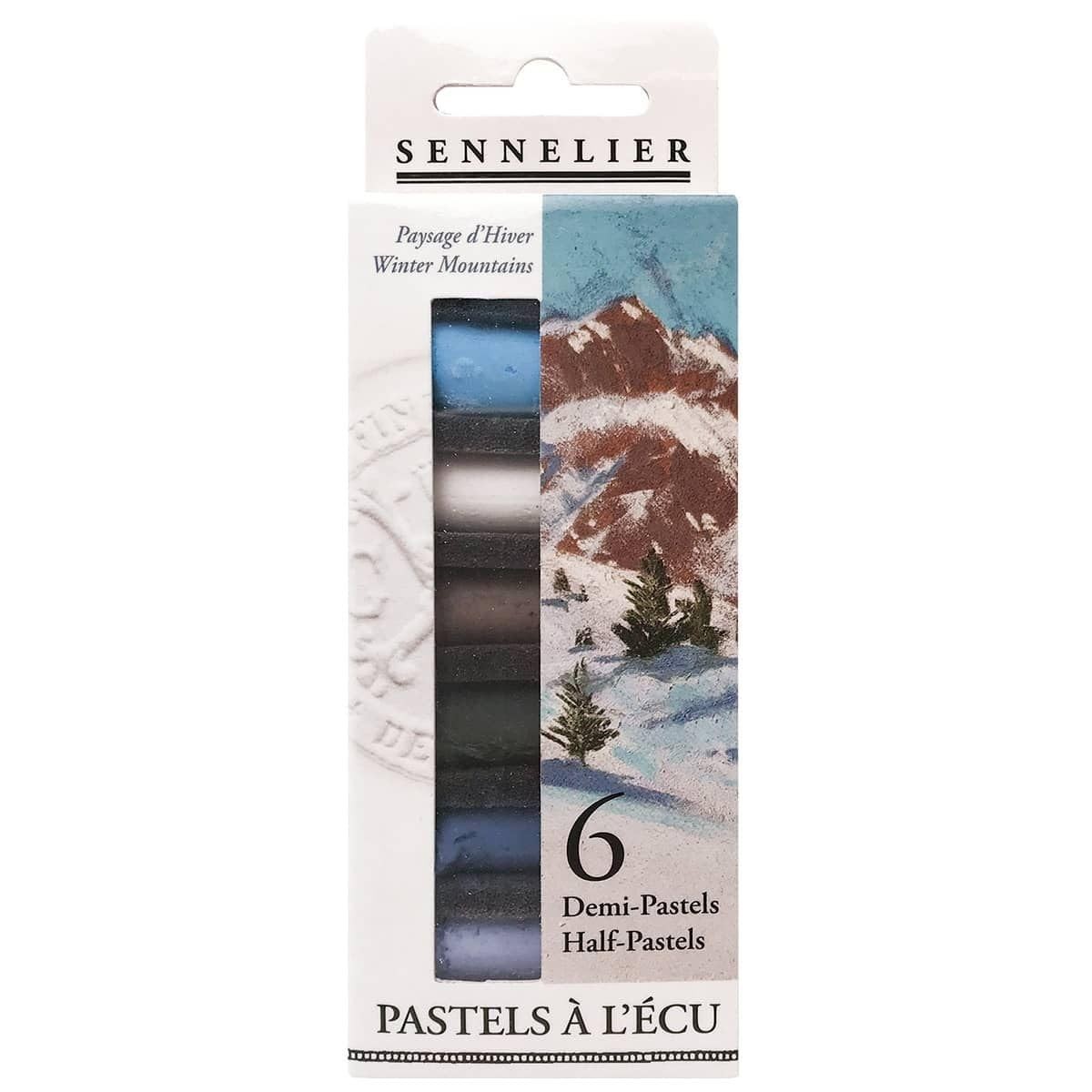 Sennelier Extra-Soft Half Pastel 6 Stick Set, Set of 6, Winter Kitchen