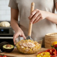 11in 6 Blades Stainless Steel Meat Chopper, Multi Function Food Masher Prep Tool
