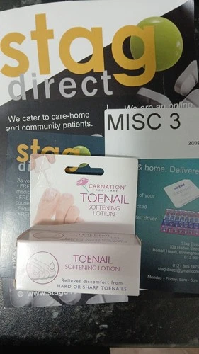 Carnation Toenail Softening Lotion Relieves Discomfort From Hard Or Sharp Nails