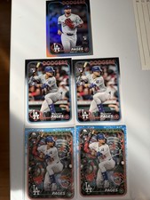 (5) 2024 Topps Andy Pages RC Lot Dodgers Rainbow Rookie Debut