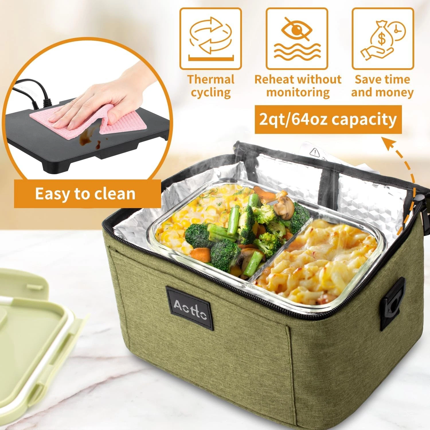 Aotto Portable Oven Electric Lunch Box Food Heater - Thumbnail 2
