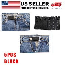 5pcs Pants Waist Adjuster Set Elastic Extenders Kids Maternity Pants Fit