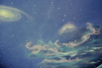 c1960's Ektachrome 35mm Slide, Cosmic Galaxy Nebula Stars Celestial Art