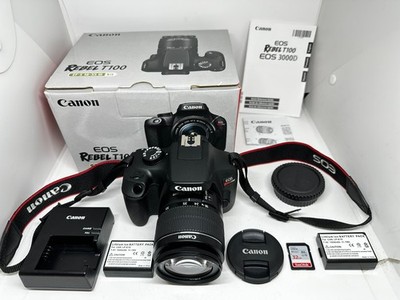 Canon EOS Rebel T100/3000D 18MP DSLR Camera with EF-S 18-55mm f/3.5-5.6 III Lens