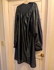 Master's Degree Black Graduation Gown Robe 5'3"-5'5" Polyester