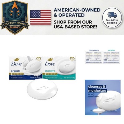 Dermatologist-Approved Dove Soap Bars: 2-Pack for Gentle, Moisturizing Cleanse