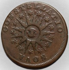 1785 Nova Constellatio Copper, Pointed Rays, Large Date, Crosby 5-E