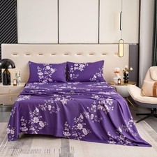 Queen Size Floral Microfiber Sheet Set