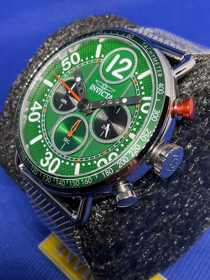 Invicta Speedway mod 49373, sil/green, men’s wristwatch - image 3 of 4