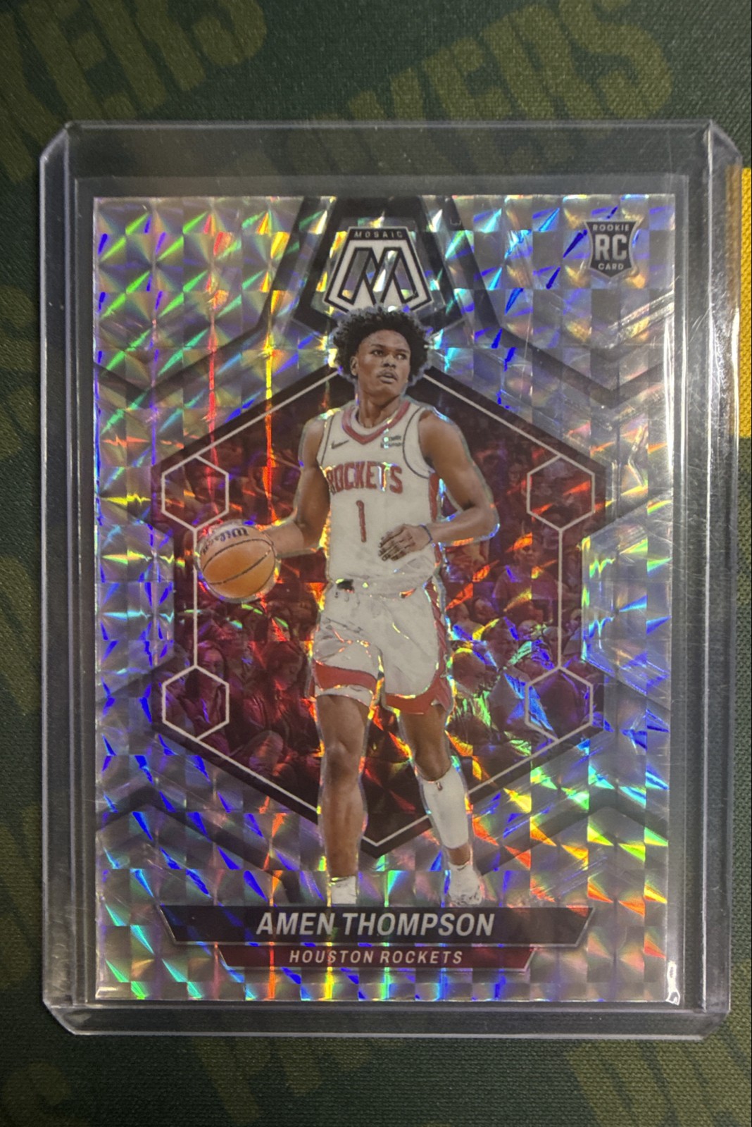 2023-24 Panini Mosaic - Rookies Amen Thompson #230 Silver Prizm (RC)