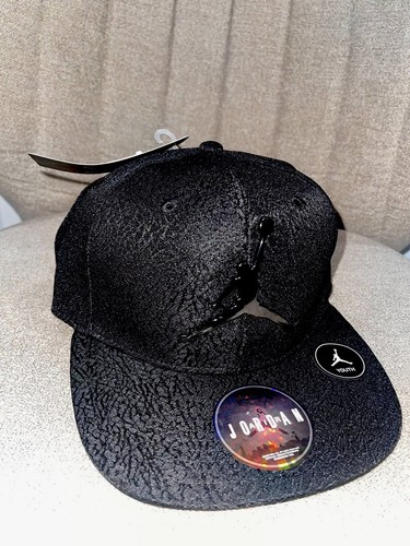 ✅ Cappello Nike Marca Michael Air Jordan $28 Ragazzo Nero Metallizzato Taglia 1 Regolabile 💯 - Foto 3 di 7