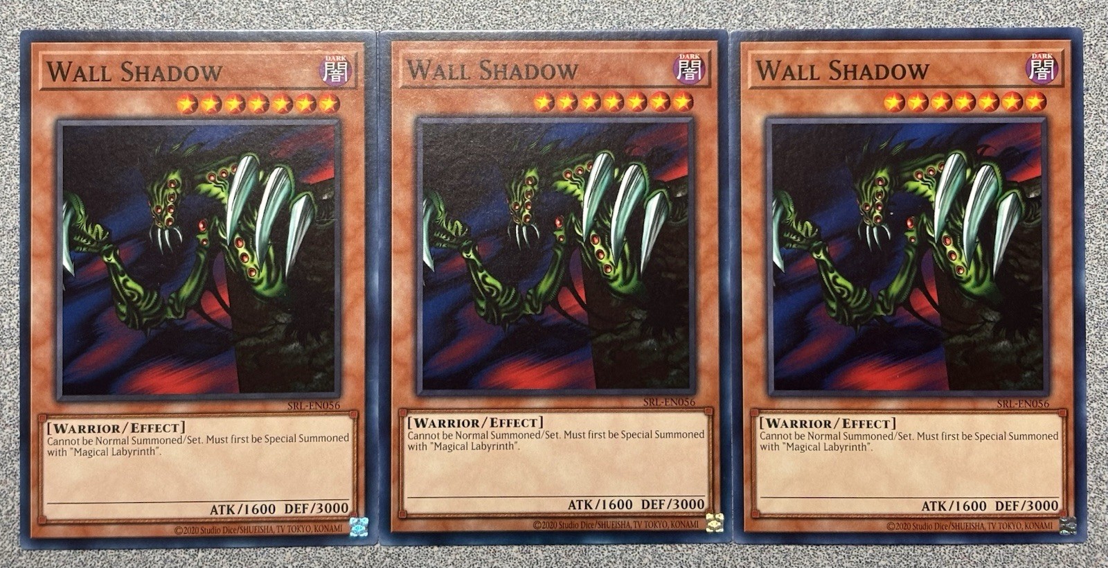 Wall Shadow SRL-EN056 (x3) Spell Ruler Common Unlimited NM