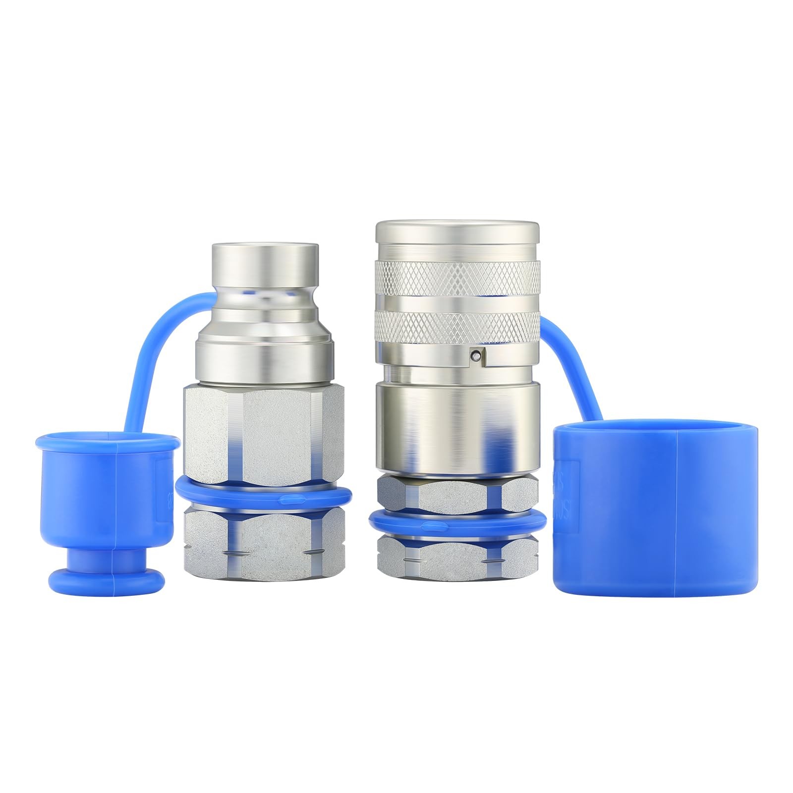 MEASUREMAN Blue Dust Caps Plugs for 1/2 Flat Face Hydraulic Quick Connect