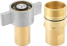 1" NPT Wet-Line Wing Nut Hydraulic Quick Disconnect Coupler / Coupling Set
