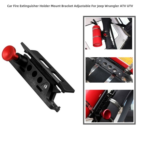 Fire Extinguisher Mount Holder Quick Release Roll Bar w 4 Fixing Clips Universal - Picture 6 of 16