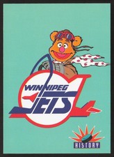Winnipeg Jets Logo 1994 Cardz Muppets Take the Ice #78 - Fozzie Bear