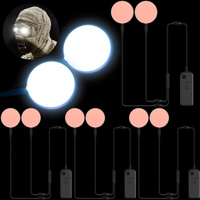 4 Pcs LED Eyes for Mask Skeleton, El Panels Light, with Battery Box for Chris...