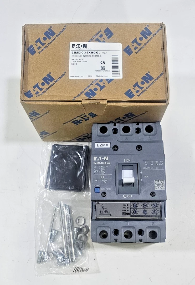 EATON BZMX1C-3-EX New - Surplus Power Distribution Circuit Breaker