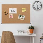 VIZ-PRO Cork Notice Board, 18 X 12 Inches, Cork Bulletin Board Aluminium Frame