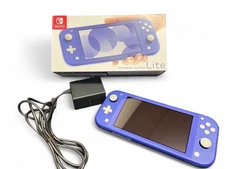 Nintendo Switch Lite Blue Console w/ Box & AC Adapter Handheld System Japan