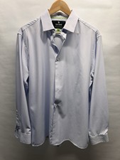 Tom Baine Men's Slim-Fit Performance Dress Shirt Light blue pattern Size XL