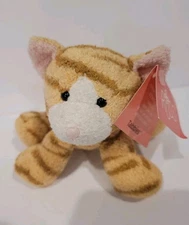 Russ Berrie Luv Pets Tabbies Cat Kitten Plush Orange Stripes Soft Mini Bean Bag