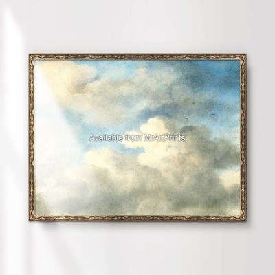 Wolken Himmel Gemälde Kunstdruck Poster Entspannung Wandbild A4 A3 A2 A1 XL groß