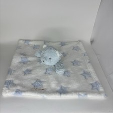 Blankets and Beyond Teddy Bear Lovey Blue Star Plush Baby Security Blanket 13  
