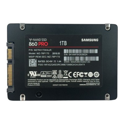 Samsung 860 Pro 1TB SSD (MZ-76P1T0) 3D V-NAND SATA III 6Gb/s 2.5'' - 95%+ Health