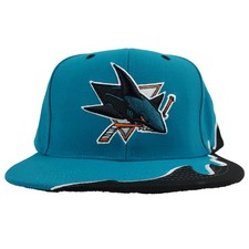 San Jose Sharks Mitchell & Ness NHL Snapback Hat Cap Rising Tide Art Teal NWT