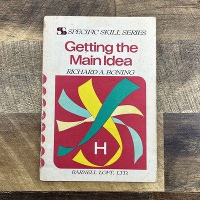 GETTING THE MAIN IDEA Book H SPECIFIC SKILL SERIES Richard A Boning 1970 Ex Lib