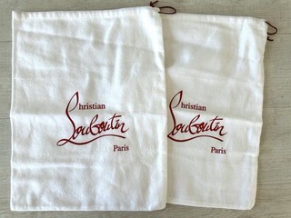 Christian Louboutin White Dust Bags For Shoes Heels Sneakers Flats Sandals
