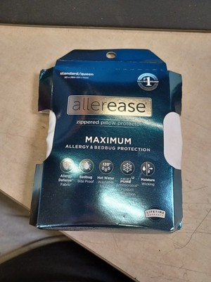 AllerEase Maximum Zippered Pillow Protector Bedbug Proof Std/Queen 20x28