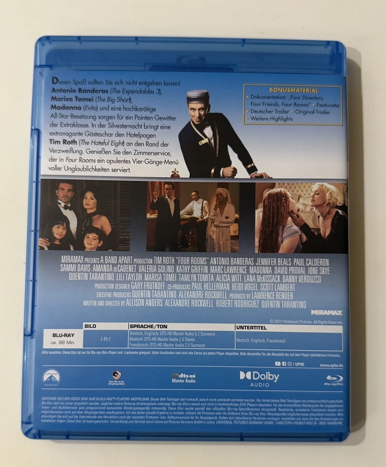 Four Rooms (Blu-ray) NEVER PLAYED, Quentin Tarantino - Image 2 of 4
