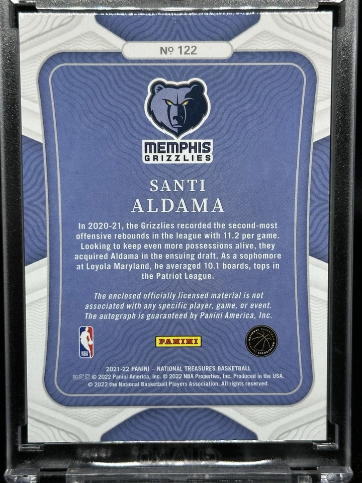 🧸2021-22 National Treasures Santi Aldama 75th Anniversary /75 RPA RC Patch Auto - Image 2 of 2