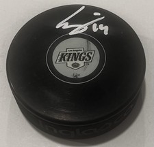 ALEX LAFERRIERE SIGNED LOS ANGELES KINGS HOCKEY PUCK W/ CASE COA