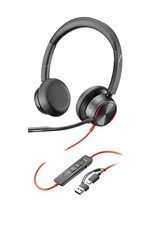Image of HP Poly Blackwire 8225 Stereo USB-C Headset +USB-C/A Adapter