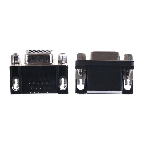 2PCS VGA DB15 15Pin D-SUB 3 Row Female Right Angle PCB Solder Cable Connector-i- - Afbeelding 2 van 6