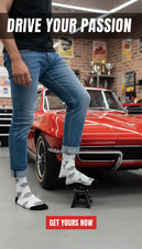 Corvette Emblem  Premium Crew Socks for Car Lovers  Collectors   Men  s S M L