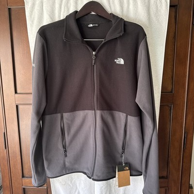 The North Face Glacier Full Zip Fleece Jacket Men s Large Gray And Black