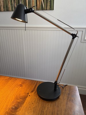 テーブル、デスクライト イケア　uppbo IKEA UPPBO Black Desk Work Lamp Adjustable Arm Head Metal Light