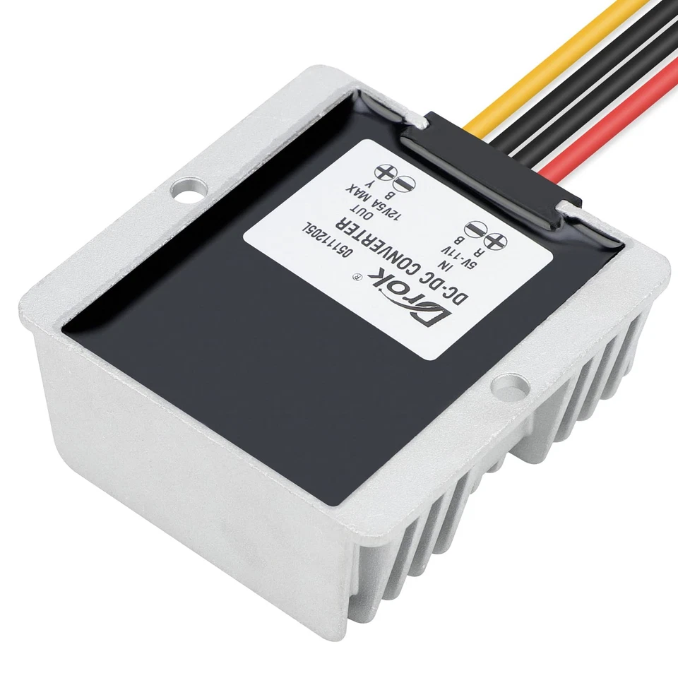 DROK 5V to 12V Step up Converter - Waterproof DC Boost Converter 5V-11V to 12V, - Image 3 of 4