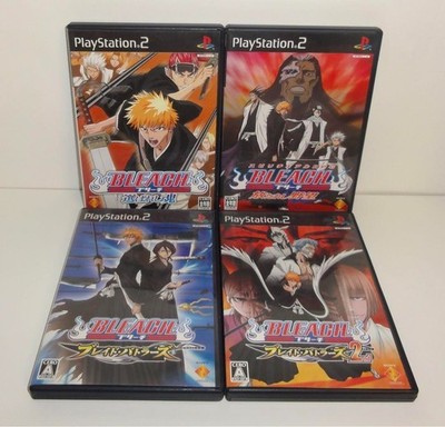 PS2 Bleach Blade Battlers 1st & 2nd & Tamashii & Yabou 4 Spiele Set Japan