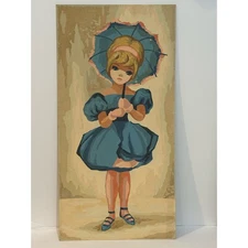 Vintage MCM 1966 Craft Master Cardboard Stock Paint by Number Unframed 10X20"