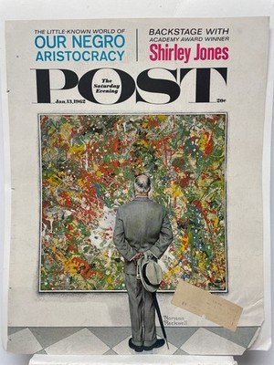 Vintage Saturday Evening Post 13. Jan 1962 Norman Rockwell Abstrakt Kunst Cover