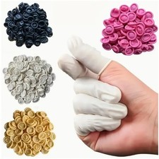 100/200 Pcs Finger Cots Disposable Finger Protectors Latex Rubber Finger Covers