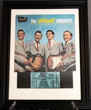 Buddy Holly & The Crickets Glass Framed Classic Album Reproduction, Photo,Ticket