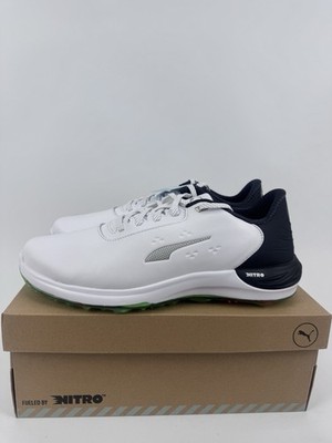 Puma Phantomcat Nitro Herren Golfschuhe Gr. UK 10,5 weiß schwarz fluro / 31907