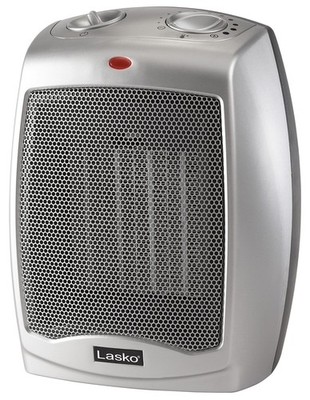 Lasko Desktop Electric Ceramic Space 9.2 Inches - Non-Oscillating, Gray 